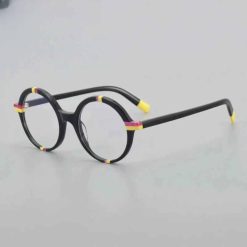 Women's Round Full Rim Acetate Prescription Glasses 778248 — view 3 | Rx Spectacle