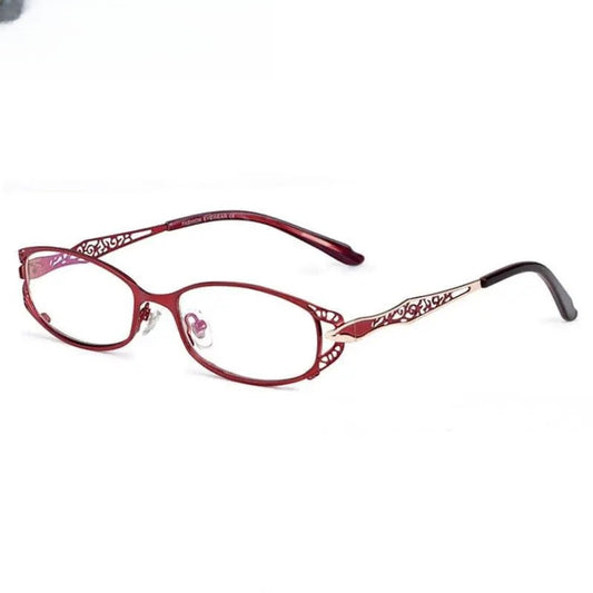 Women's Oval Full Rim Stainless Steel Prescription Glasses 8982 — view 1 | Rx Spectacle
