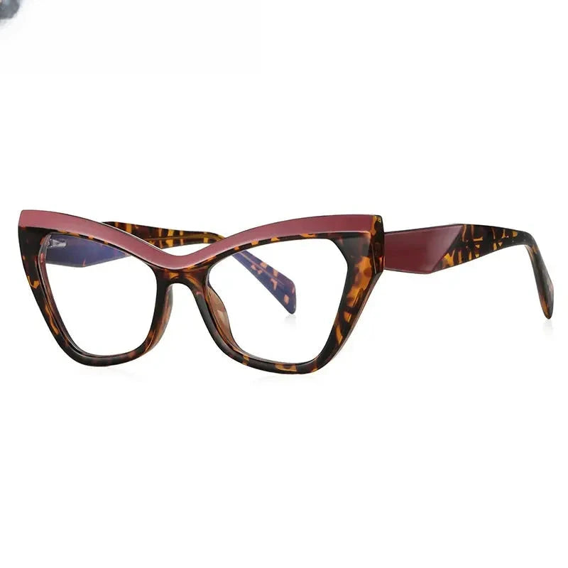 Women's Cat Eye Full Rim Titanium Prescription Glasses 312198 — view 3 | Rx Spectacle
