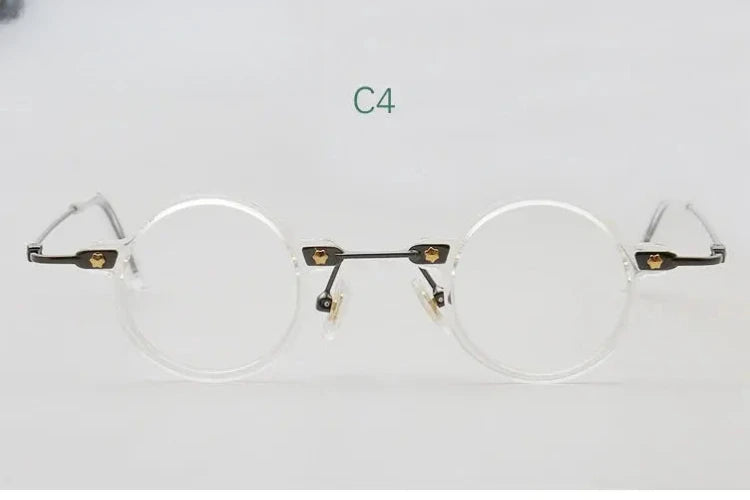 Unisex Round Full Rim Titanium Prescription Glasses 14029 — view 4 | Rx Spectacle