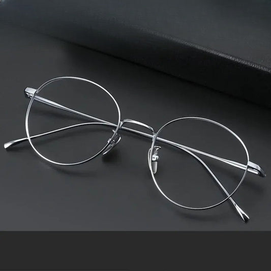 Women's Round Full Rim Titanium Prescription Glasses 71644 — view 1 | Rx Spectacle