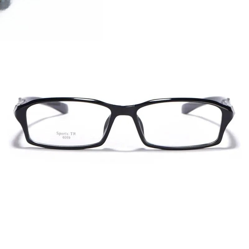 Men's Rectangular Full Rim Titanium Sports Glasses 6059 — view 12 | Rx Spectacle
