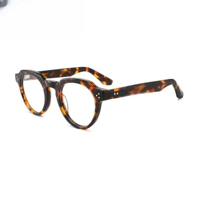 Unisex Round Full Rim Acetate Flat Top Prescription Glasses Gxyj1499 — view 7 | Rx Spectacle