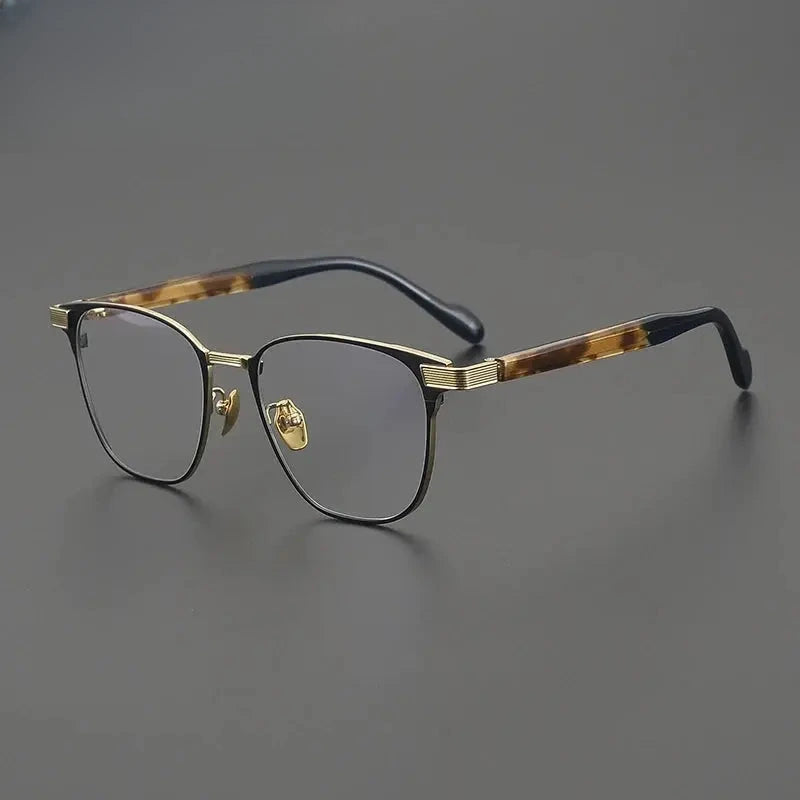 Men's Square Full Rim Titanium Oversized Prescription Glasses 190075 — view 4 | Rx Spectacle