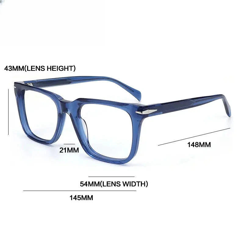 Unisex Square Full Rim Acetate Prescription Glasses Gxyj1542 — view 2 | Rx Spectacle