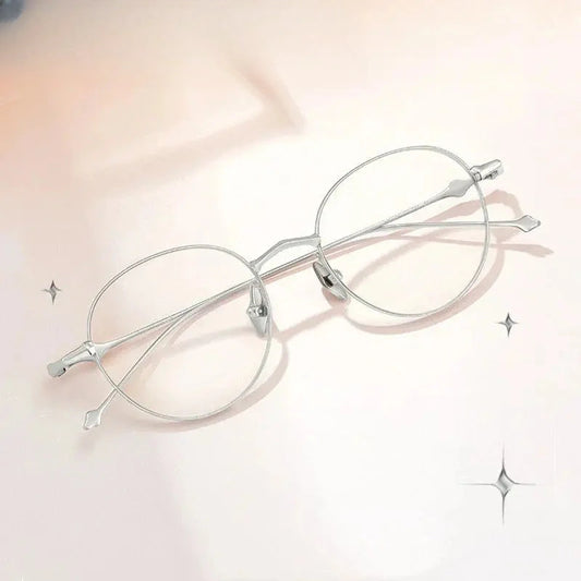 Women's Round Full Rim Titanium Prescription Glasses 369138 — view 1 | Rx Spectacle