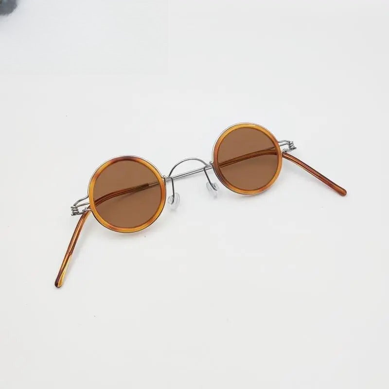 Unisex Round Full Rim Stainless Steel Prescription Glasses — view 12 | Rx Spectacle