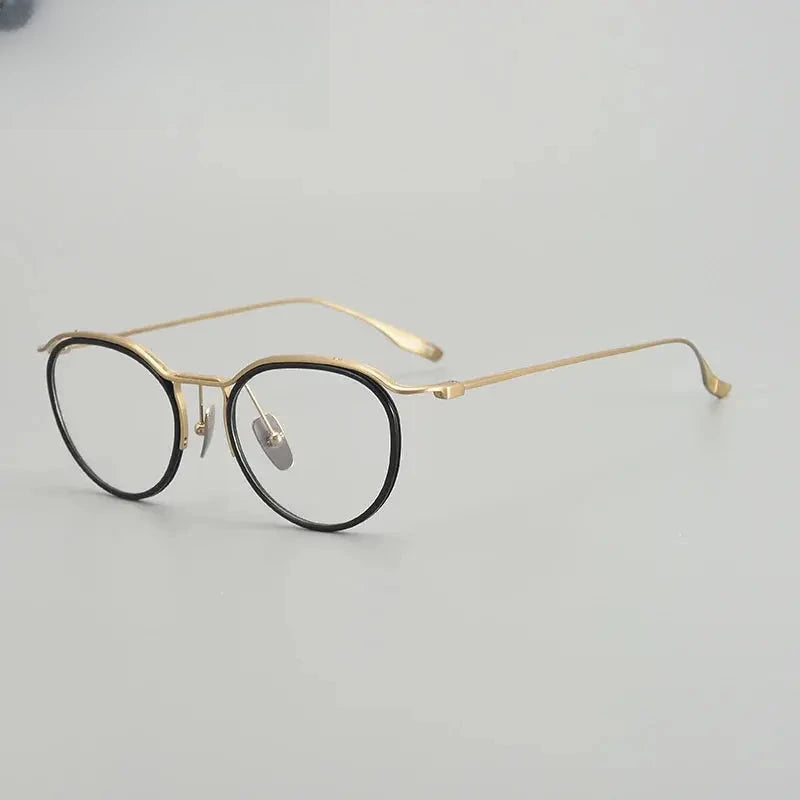 Unisex Oval Full Rim Titanium Prescription Glasses 131676 — view 5 | Rx Spectacle