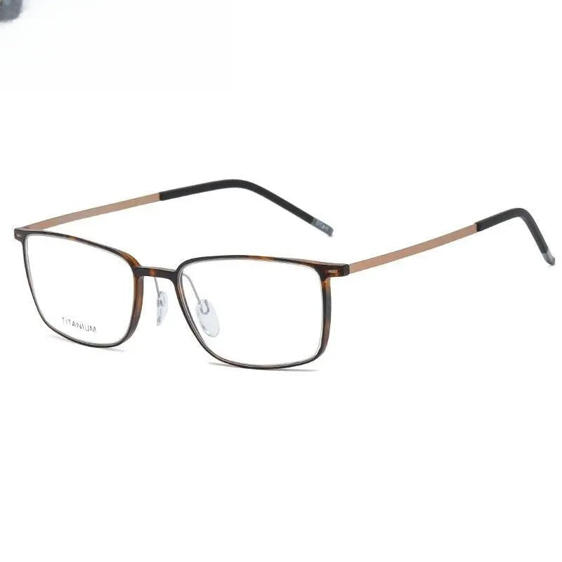 Unisex Square Full Rim Titanium Prescription Glasses 2886 — view 3 | Rx Spectacle