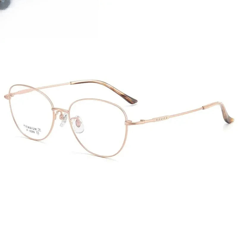 Women's Polygon Full Rim Titanium Prescription Glasses 776289 — view 3 | Rx Spectacle