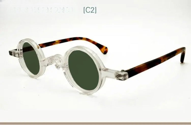 Men's Round Full Rim Acetate Prescription Glasses P001 — view 7 | Rx Spectacle