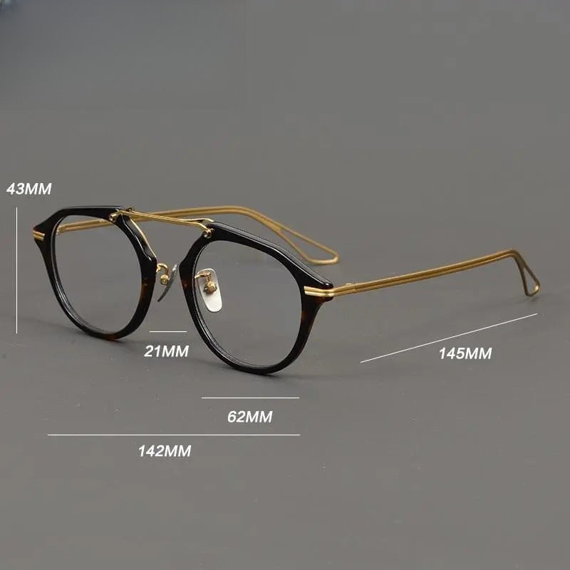 Unisex Irregular Full Rim Titanium Prescription Glasses Gxyj874 — view 8 | Rx Spectacle