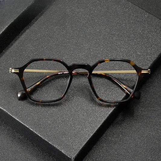 Unisex Polygon Full Rim Titanium Prescription Glasses 390013 — view 1 | Rx Spectacle