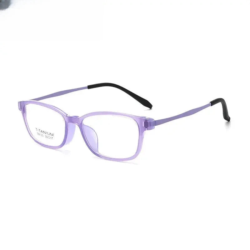 Women's Square Full Rim Titanium Prescription Glasses 99100 — view 3 | Rx Spectacle