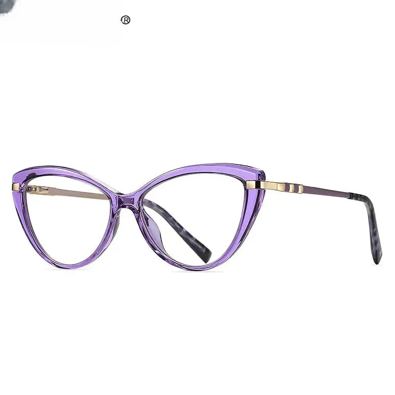 Women's Cat Eye Full Rim Titanium Reading Glasses 2111 — view 5 | Rx Spectacle