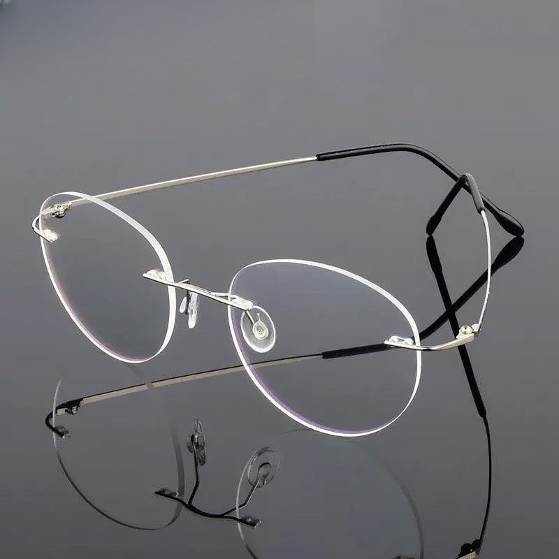 Unisex Rimless Alloy Prescription Glasses 862 — view 1 | Rx Spectacle