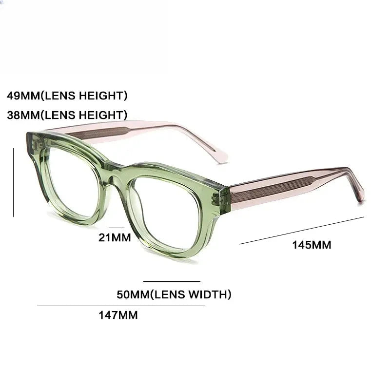 Unisex Oval Full Rim Acetate Prescription Glasses Gxyj1534 — view 5 | Rx Spectacle