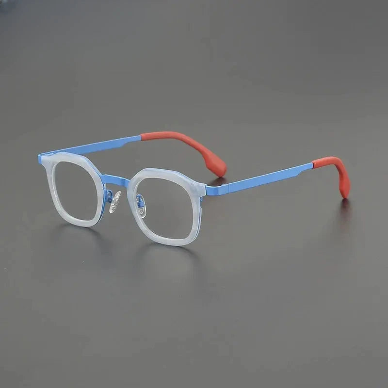 Women's Square Full Rim Titanium Prescription Glasses G85893 — view 6 | Rx Spectacle