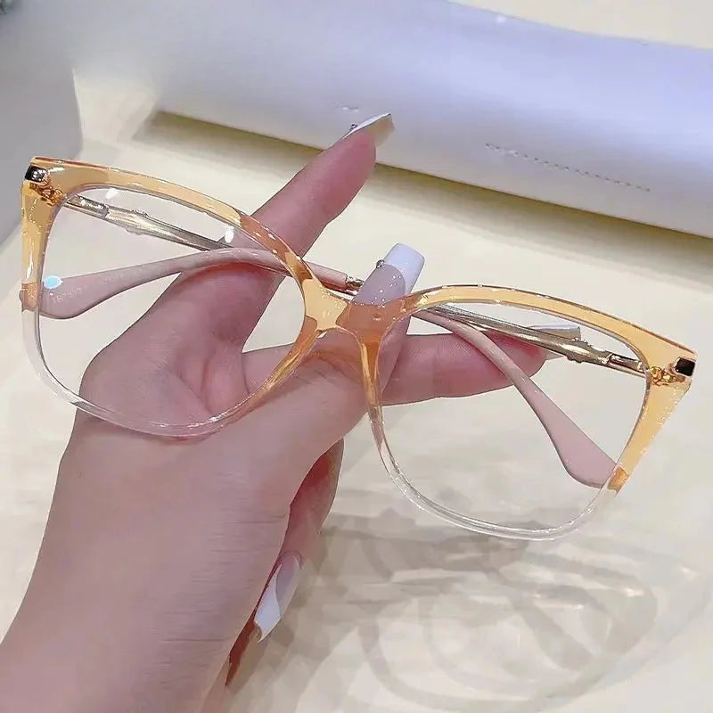 Women's Cat Eye Full Rim Titanium Prescription Glasses 77880 — view 4 | Rx Spectacle
