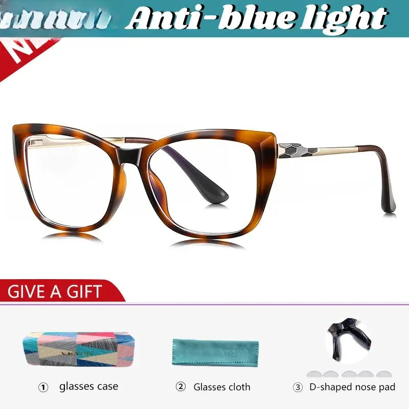 Women's Cat Eye Full Rim TR90 Reading Glasses 77230 — view 6 | Rx Spectacle