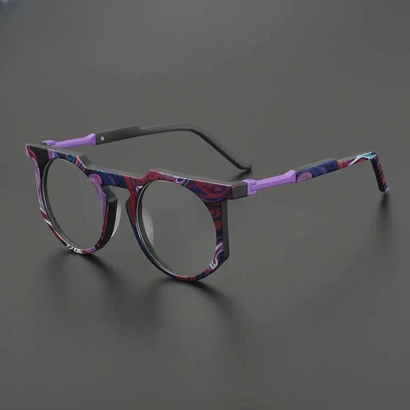 Unisex Browline Full Rim Acetate Prescription Glasses G9399 — view 3 | Rx Spectacle