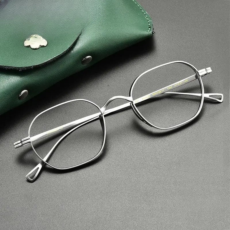 Unisex Polygon Full Rim Titanium Prescription Glasses Gxyj914 — view 2 | Rx Spectacle