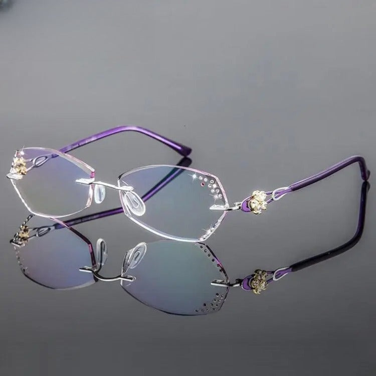 Women's Oval Rimless Titanium Prescription Glasses 2889 — view 9 | Rx Spectacle