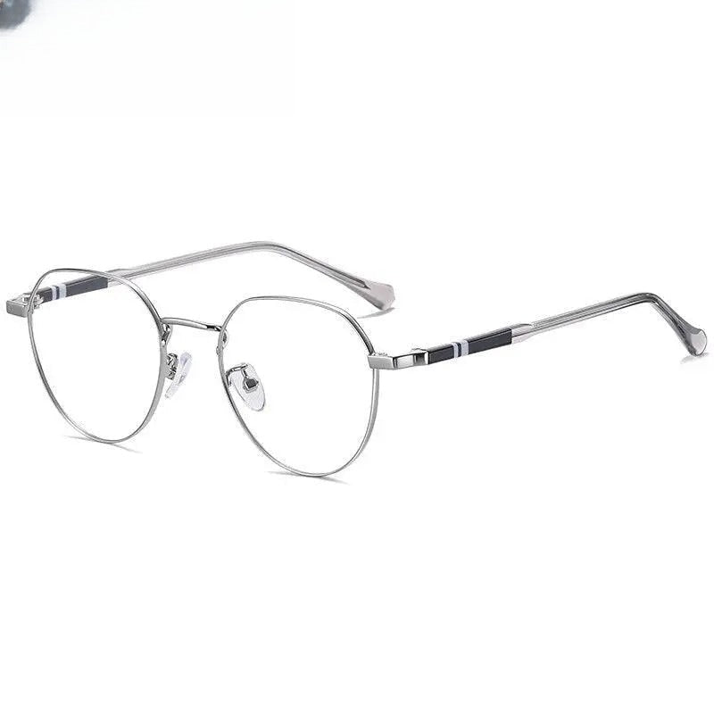 Unisex Round Full Rim Stainless Steel Prescription Glasses 1921 — view 7 | Rx Spectacle