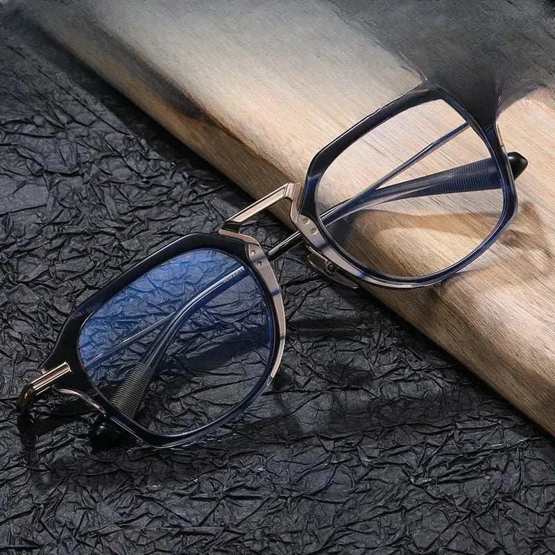 Men's Oval Full Rim Titanium Prescription Glasses 413000 — view 1 | Rx Spectacle