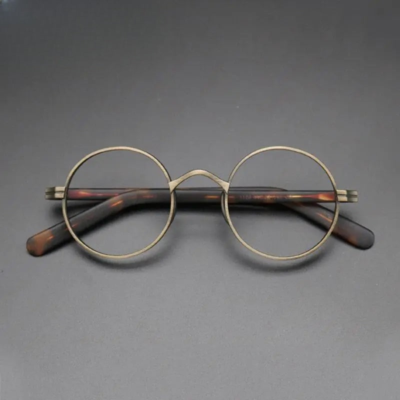 Unisex Round Full Rim Titanium Prescription Glasses Gxyj47 — view 1 | Rx Spectacle