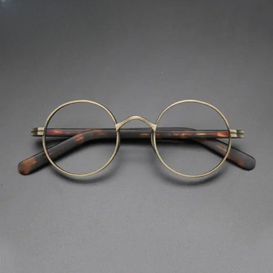 Unisex Round Full Rim Titanium Prescription Glasses Gxyj47 — view 1 | Rx Spectacle
