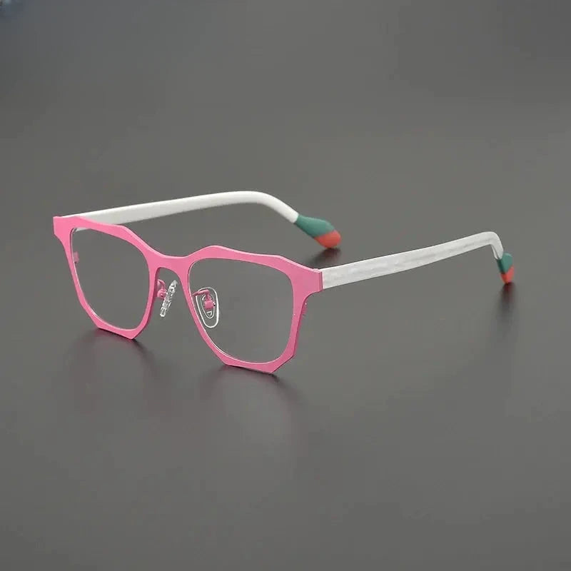 Women's Square Full Rim Titanium Prescription Glasses G85883 — view 3 | Rx Spectacle
