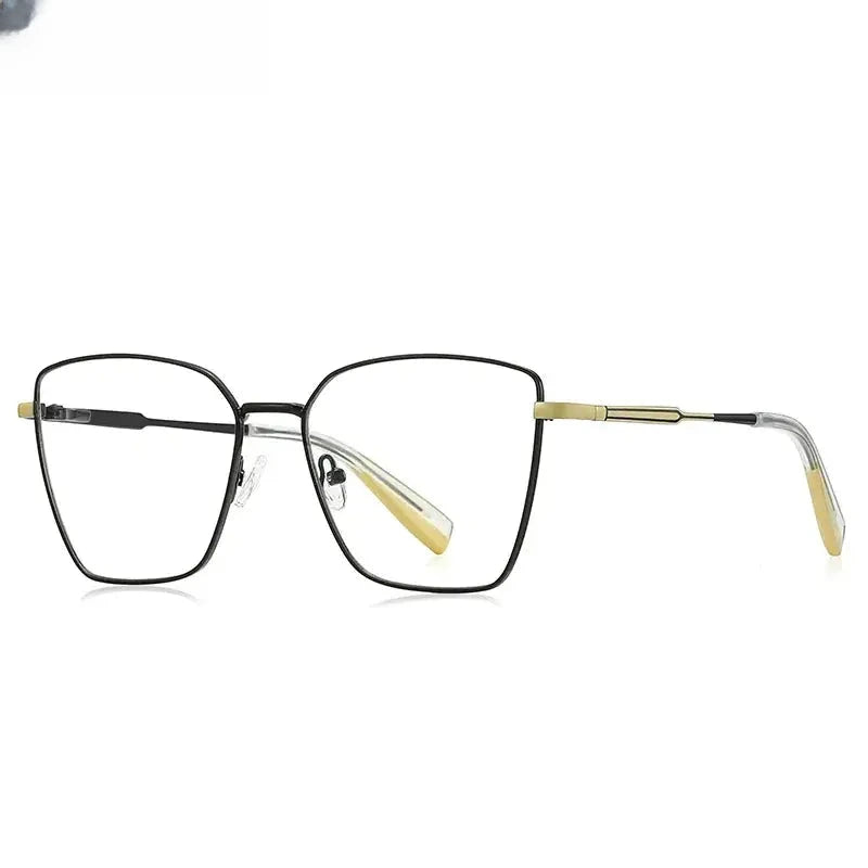 Women's Square Full Rim Alloy Reading Glasses Pfd3051 — view 9 | Rx Spectacle