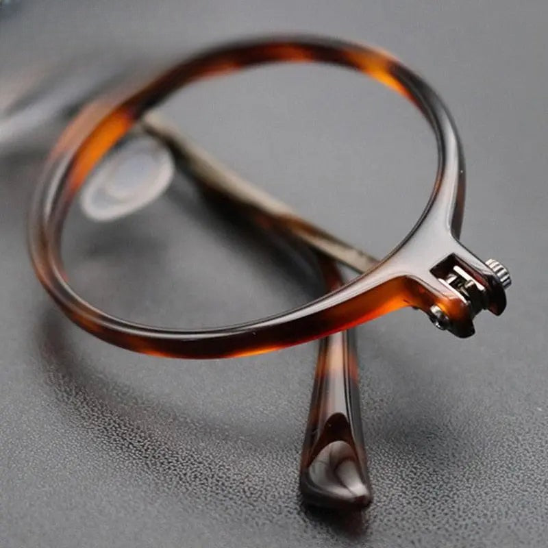 Unisex Round Full Rim Titanium Prescription Glasses Gxyj696 — view 10 | Rx Spectacle