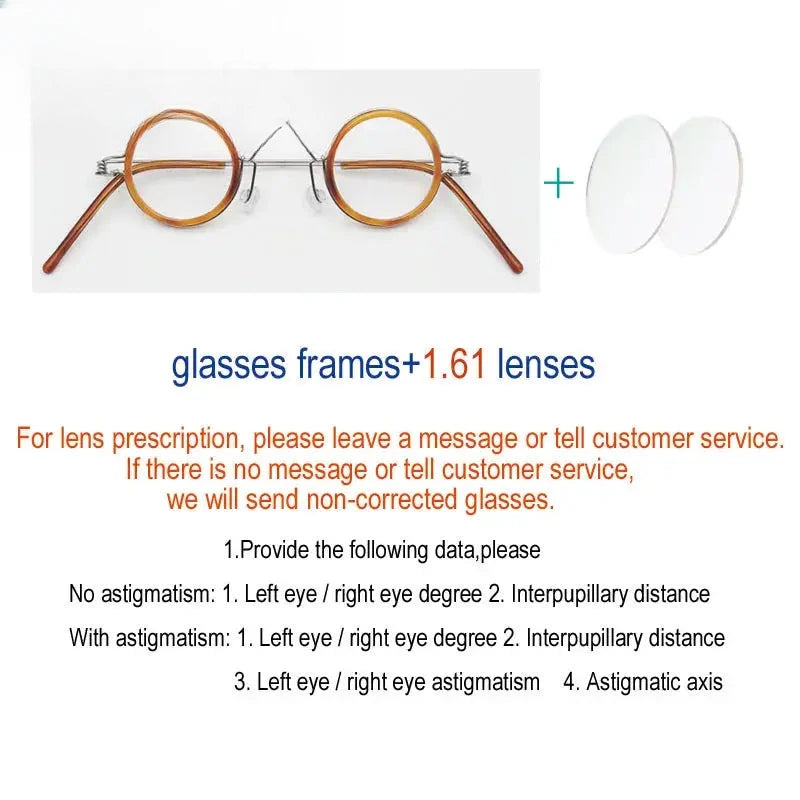 Unisex Round Full Rim Acetate Prescription Glasses 14532 — view 4 | Rx Spectacle