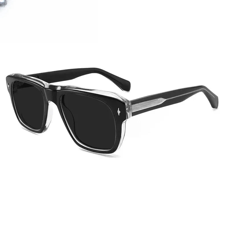 Unisex Square Full Rim Acetate Prescription Glasses Mo16 — view 8 | Rx Spectacle