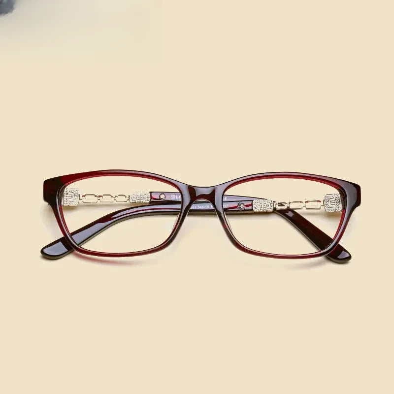 Women's Square Full Rim Titanium Prescription Glasses 424061 — view 1 | Rx Spectacle