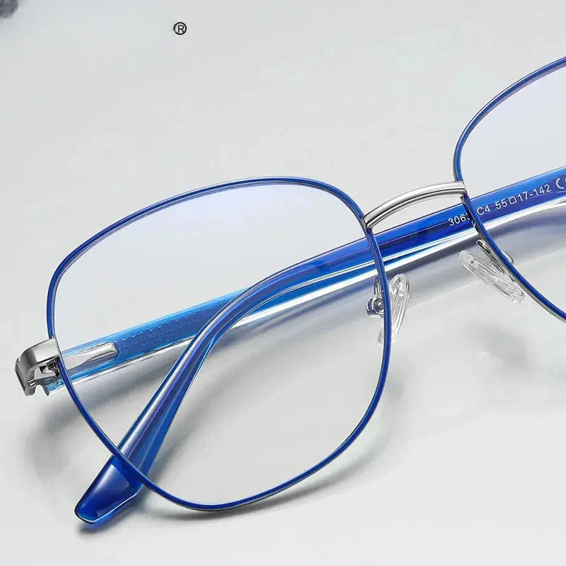 Unisex Butterfly Full Rim Stainless Steel Reading Glasses 3063 — view 3 | Rx Spectacle