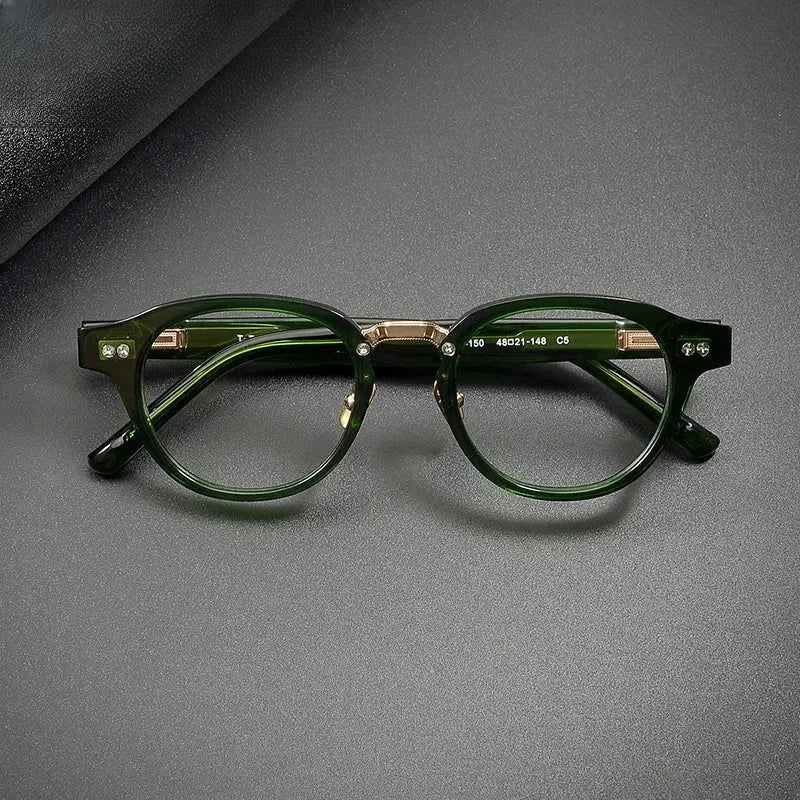Unisex Oval Full Rim Acetate Prescription Glasses 369150 — view 1 | Rx Spectacle