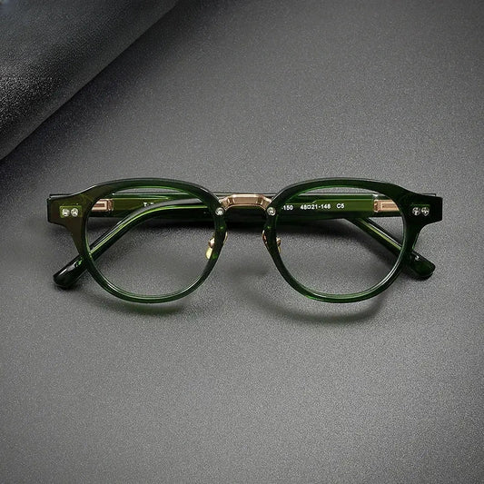 Unisex Oval Full Rim Acetate Prescription Glasses 369150 — view 1 | Rx Spectacle