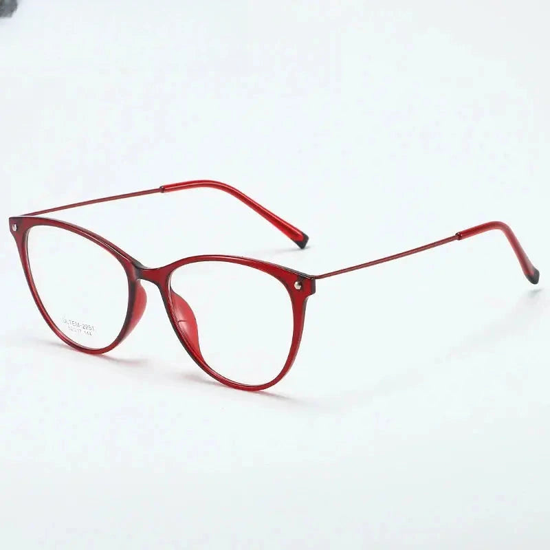 Women's Cat Eye Full Rim Titanium Prescription Glasses 882251 — view 7 | Rx Spectacle