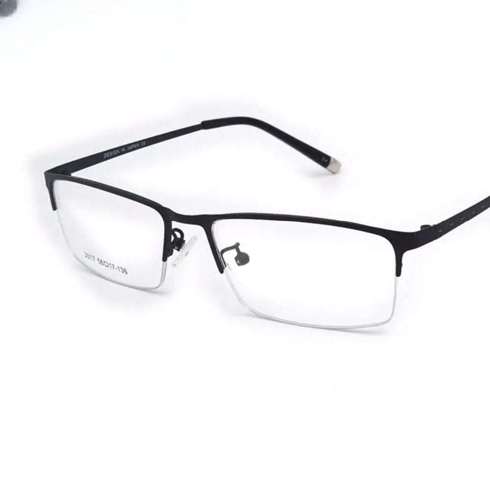 Men's Square Semi-Rimless Alloy Prescription Glasses 2017 — view 6 | Rx Spectacle