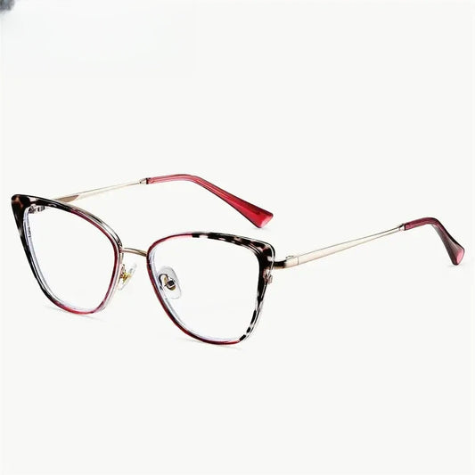 Women's Cat Eye Full Rim Titanium Prescription Glasses 87262 — view 1 | Rx Spectacle