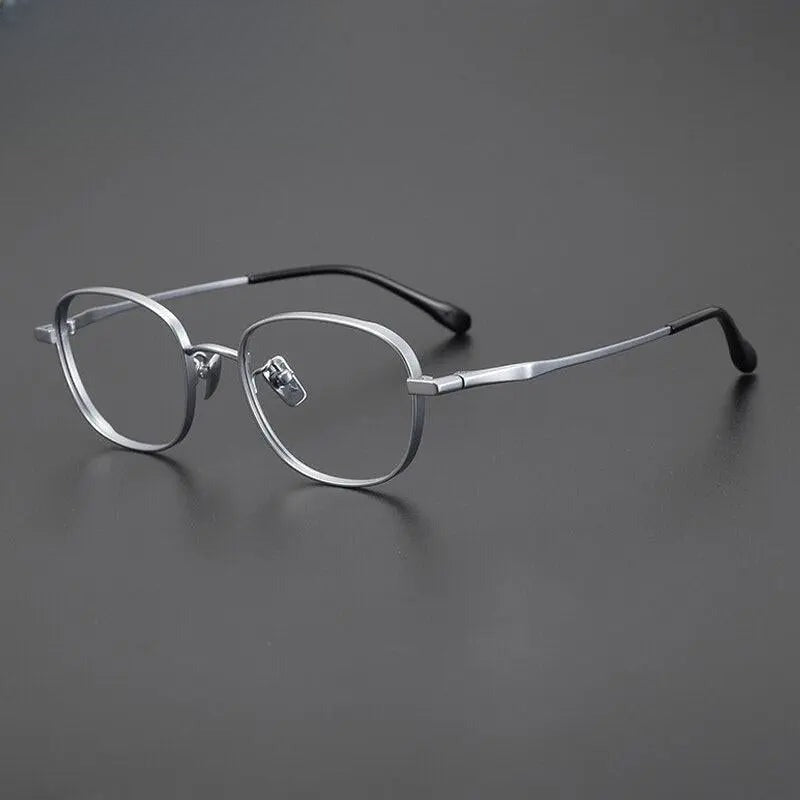 Unisex Square Full Rim Titanium Prescription Glasses Gxyj1025 — view 2 | Rx Spectacle