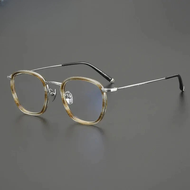 Women's Square Full Rim Titanium Prescription Glasses G1286 — view 1 | Rx Spectacle
