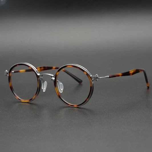 Unisex Round Full Rim Acetate Prescription Glasses Gxyj07 — view 1 | Rx Spectacle