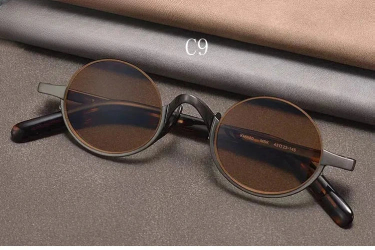 Unisex Oval Semi-Rimless Titanium Prescription Glasses Y4338 — view 17 | Rx Spectacle