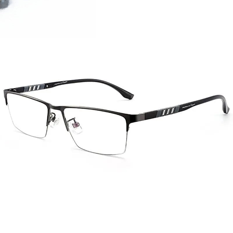 Unisex Semi-Rimless Stainless Steel Prescription Glasses — view 1 | Rx Spectacle