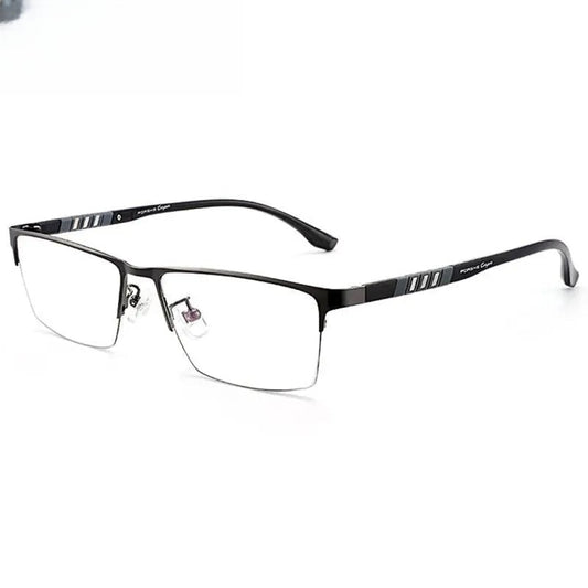 Unisex Semi-Rimless Stainless Steel Prescription Glasses — view 1 | Rx Spectacle