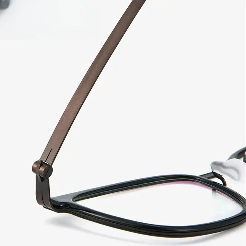 Unisex Square Full Rim Titanium Prescription Glasses 8807 — view 6 | Rx Spectacle